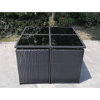 Eton Rattan Garden 8 Seater Cube Set In Black