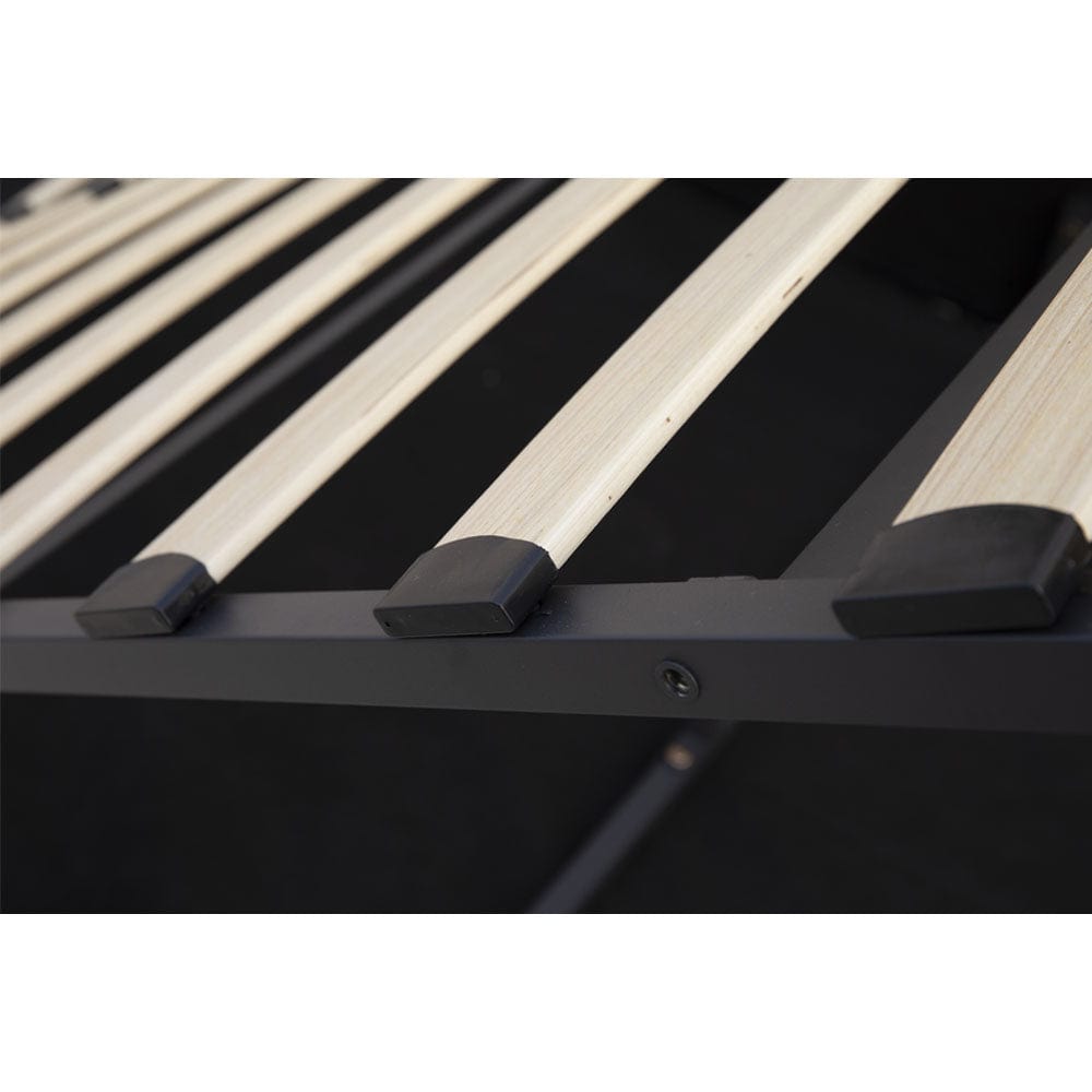 Ease Ottoman Storage Beige Boucle Teddy Fleece Pneumatic Lift Up Bed Frame Double or King Bed