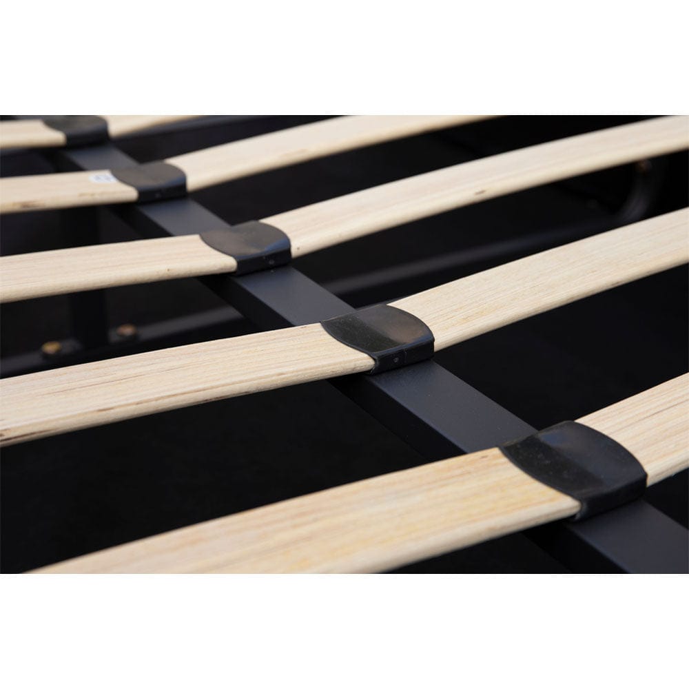 Ease Ottoman Storage Beige Boucle Teddy Fleece Pneumatic Lift Up Bed Frame Double or King Bed