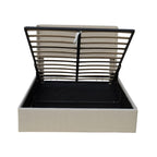 Ease Ottoman Storage Linen Pneumatic Lift Up Bed Frame Double or King Bed