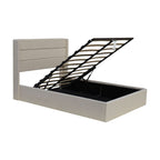 Ease Ottoman Storage Linen Pneumatic Lift Up Bed Frame Double or King Bed