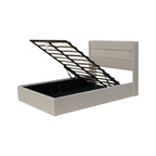 Ease Ottoman Storage Linen Pneumatic Lift Up Bed Frame Double or King Bed