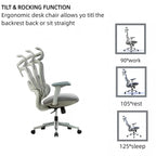 Premium Fabric Blend Ergonomic Office Chair Swivel Computer Task Chair with Headrest