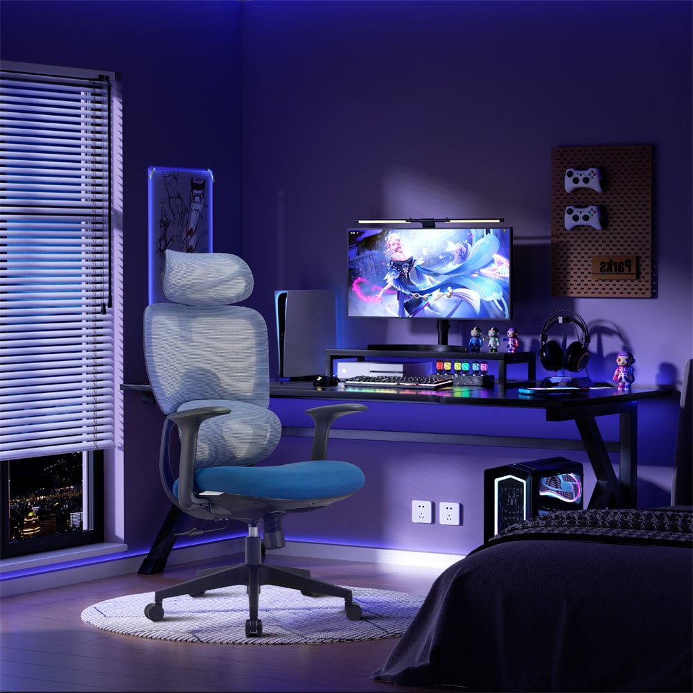 Premium Fabric Blend Ergonomic Office Chair with Headrest Option