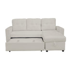 Avery Boucle Teddy Fleece Reversible Corner Sofa Bed With Storage Chaise