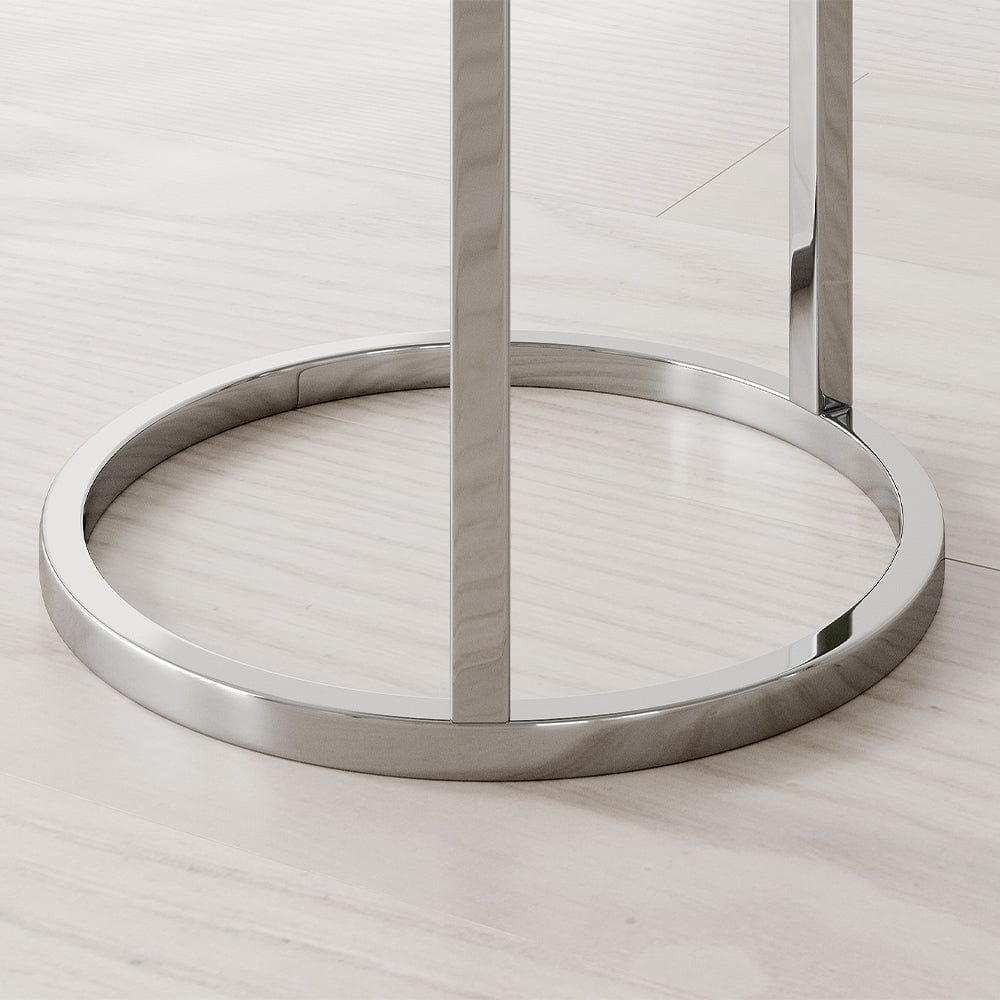 Etta Frame Nesting Round End Coffee Table Ottoman Set