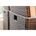 Eton Rattan Garden 8 Seater Cube Set In Brown