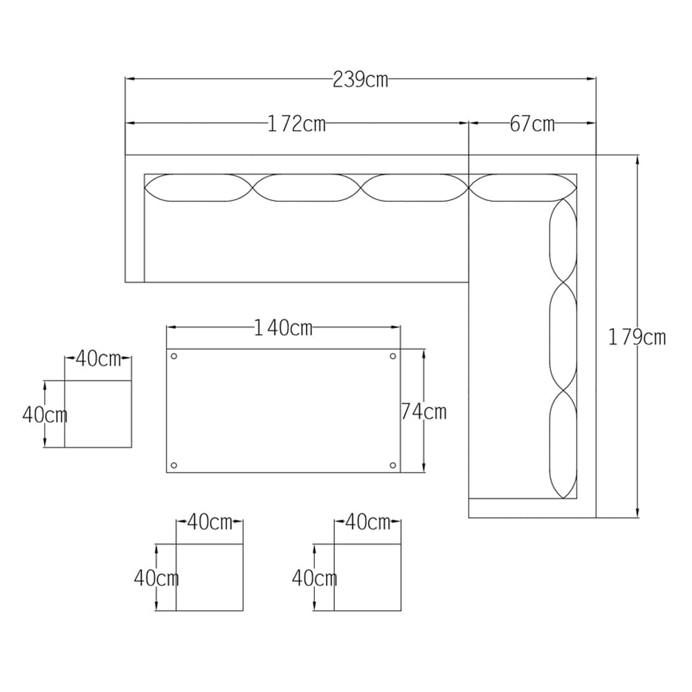 Galle 9 Seater Rattan Garden Furniture With Fire Pit Sofa Set