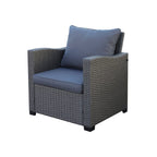 Galle Right Facing 9 Seater Garden Corner Sofa Fire Pit Set With Foldable Side Tables