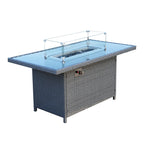 Galle Right Facing 9 Seater Garden Corner Sofa Fire Pit Set With Stool And Bench