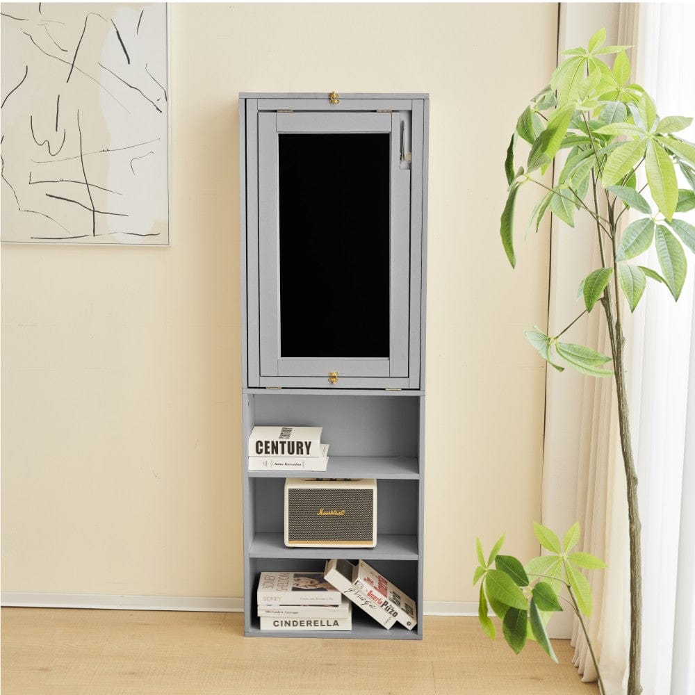 Heritage Foldable Wooden Convertible Office Desk Bookshelf With Blackboard