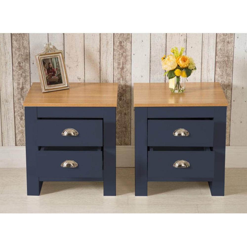 Heritage 3 Piece Bedside Chest Set With 2 Bedside Tables