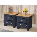 Heritage 3 Piece Bedside Chest Set With 2 Bedside Tables