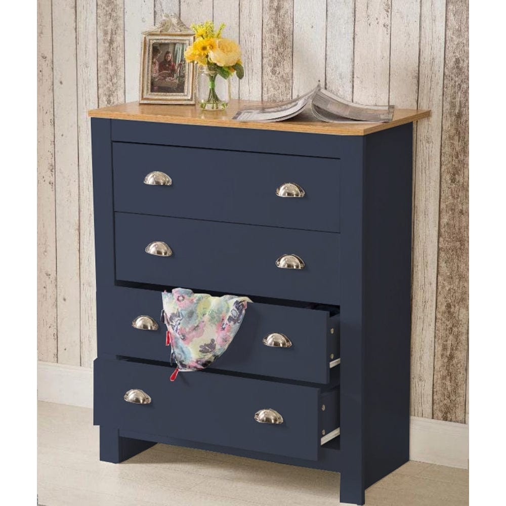 Heritage 4 Drawer Chest Bedroom Storage Cabinet