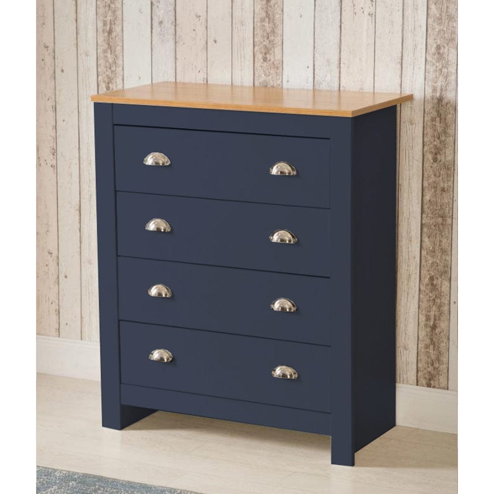 Heritage 4 Drawer Chest Bedroom Storage Cabinet