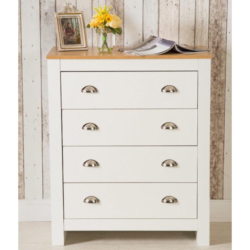 Heritage 4 Drawer Chest Bedroom Storage Cabinet