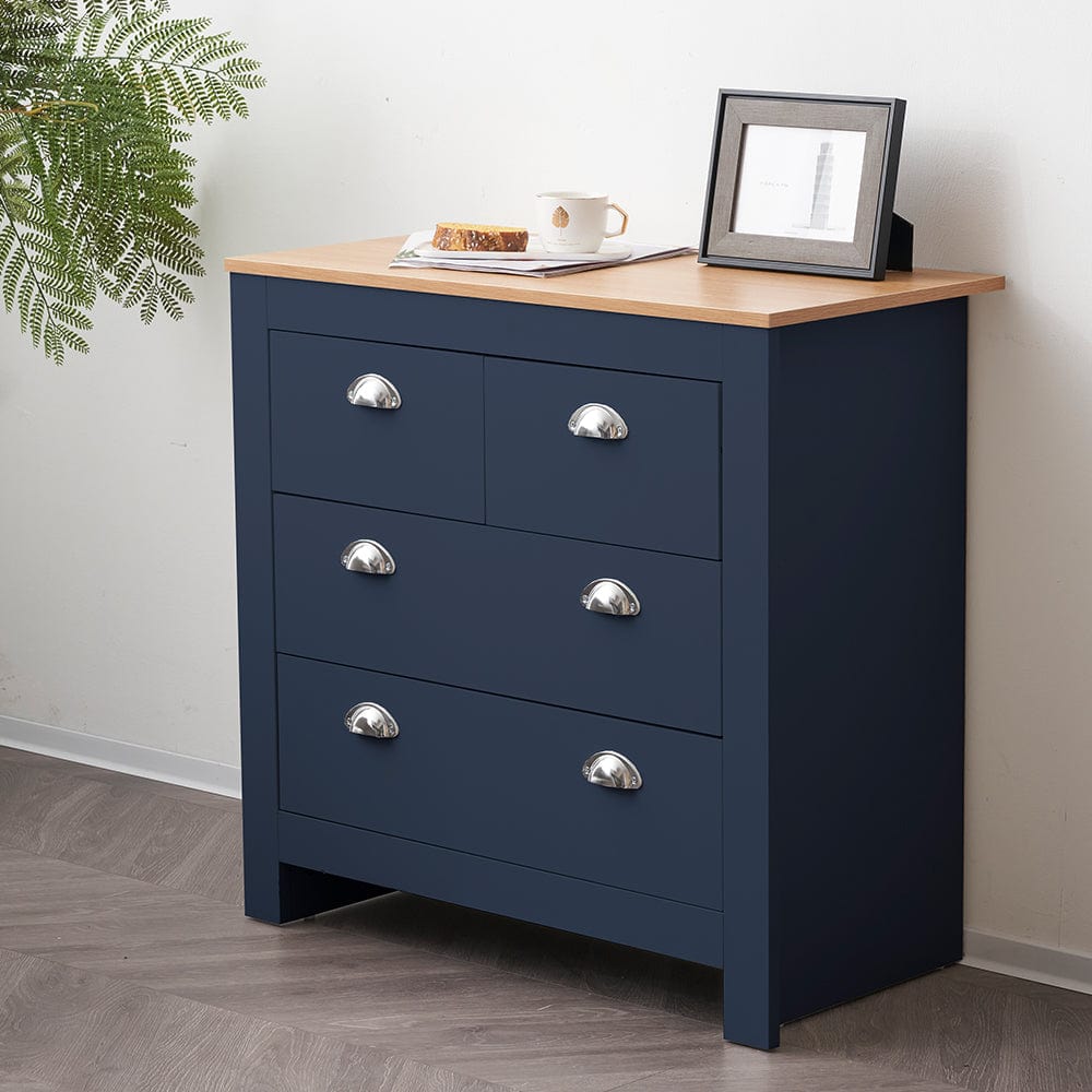 Heritage 2+2 Chest Of Drawers Storage Cabinet
