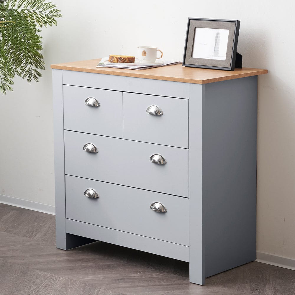 Heritage 2+2 Chest Of Drawers Storage Cabinet