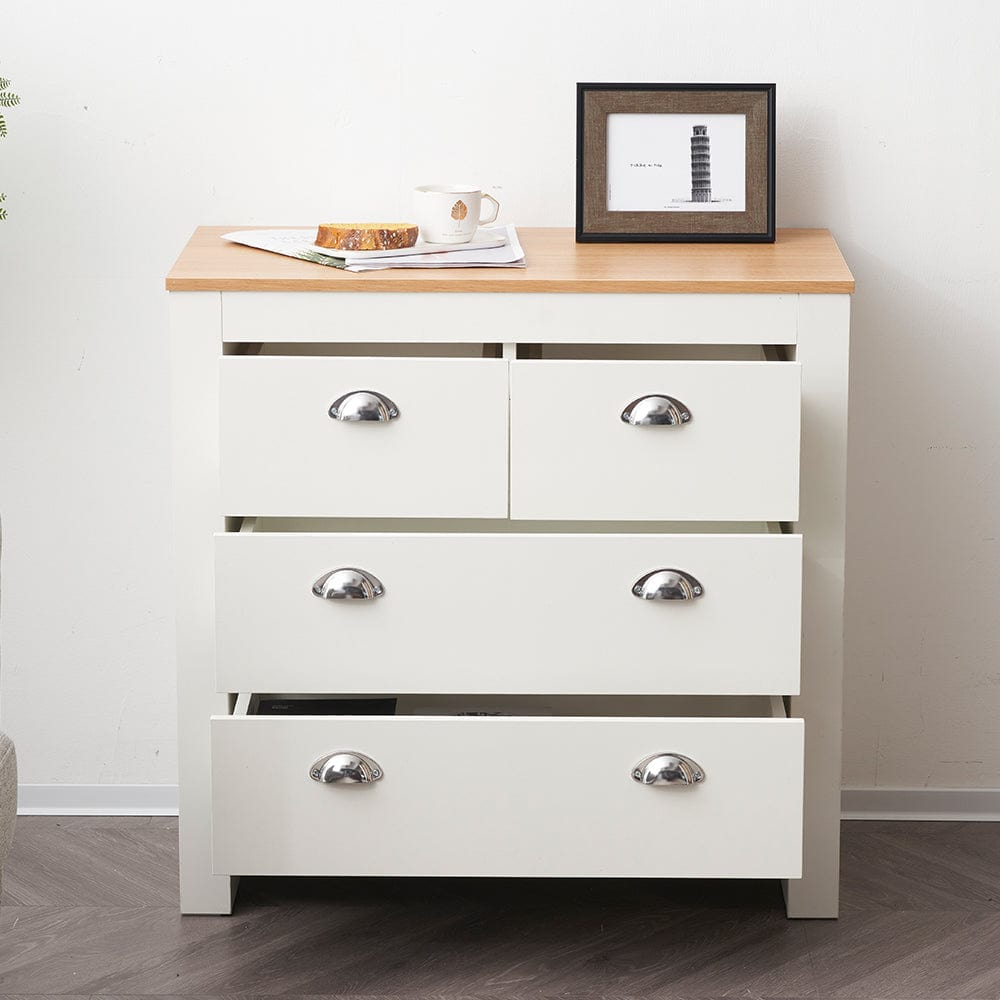 Heritage 2+2 Chest Of Drawers Storage Cabinet