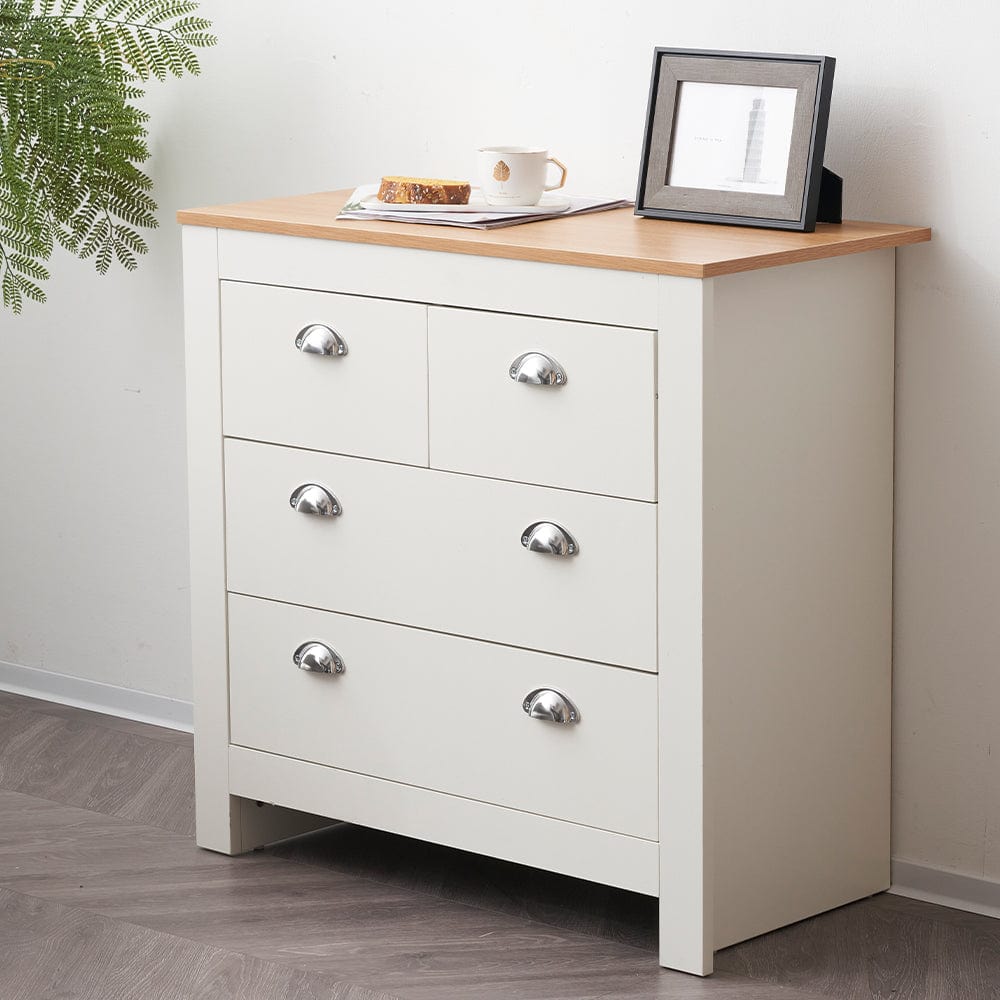 Heritage 2+2 Chest Of Drawers Storage Cabinet