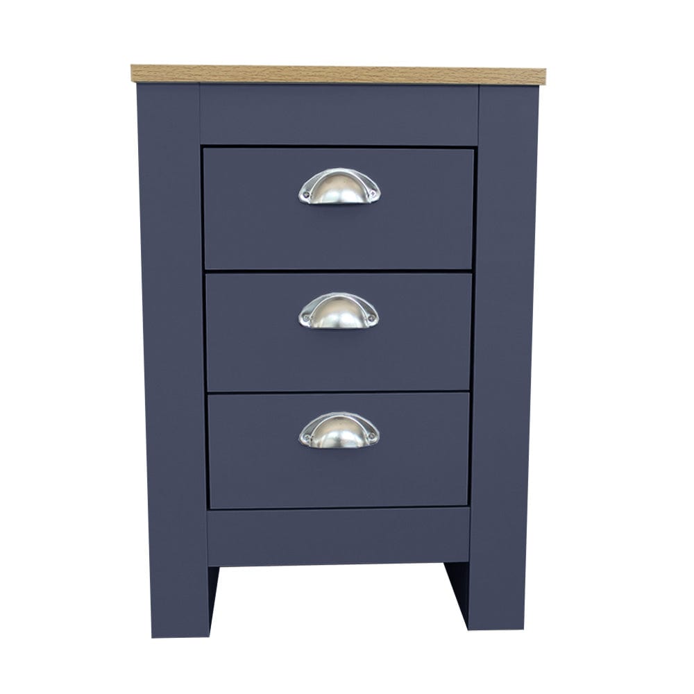 Heritage 3 Drawer Bedside Table Bedside Cabinet