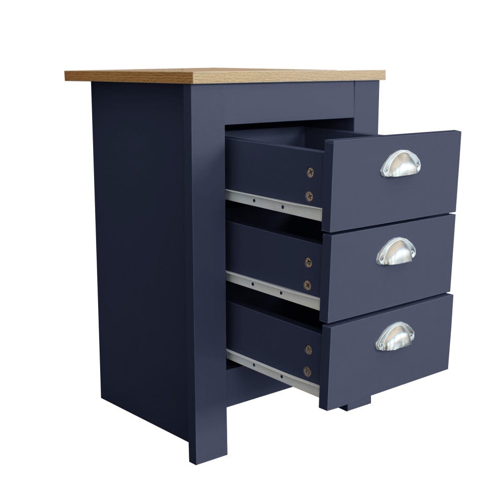 Heritage 3 Drawer Bedside Table Bedside Cabinet