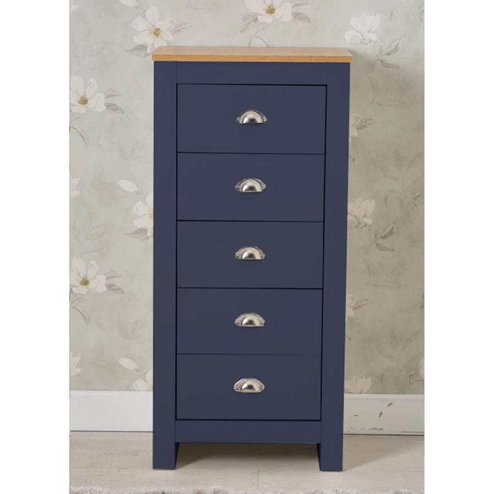 Heritage 5 Drawer Tall Chest Storage Cabinet