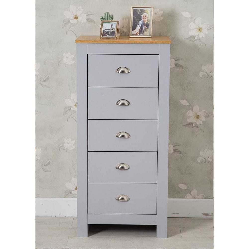 Heritage 5 Drawer Tall Chest Storage Cabinet