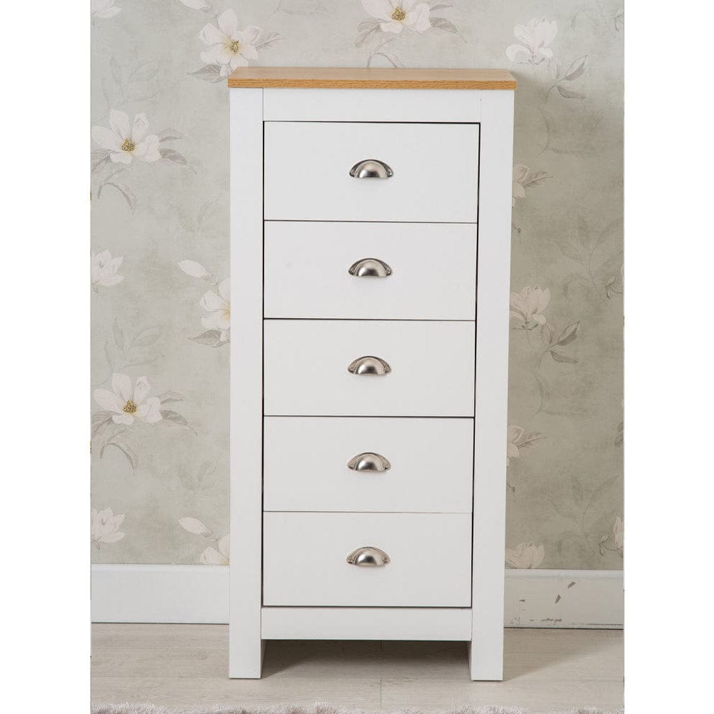 Heritage 5 Drawer Tall Chest Storage Cabinet