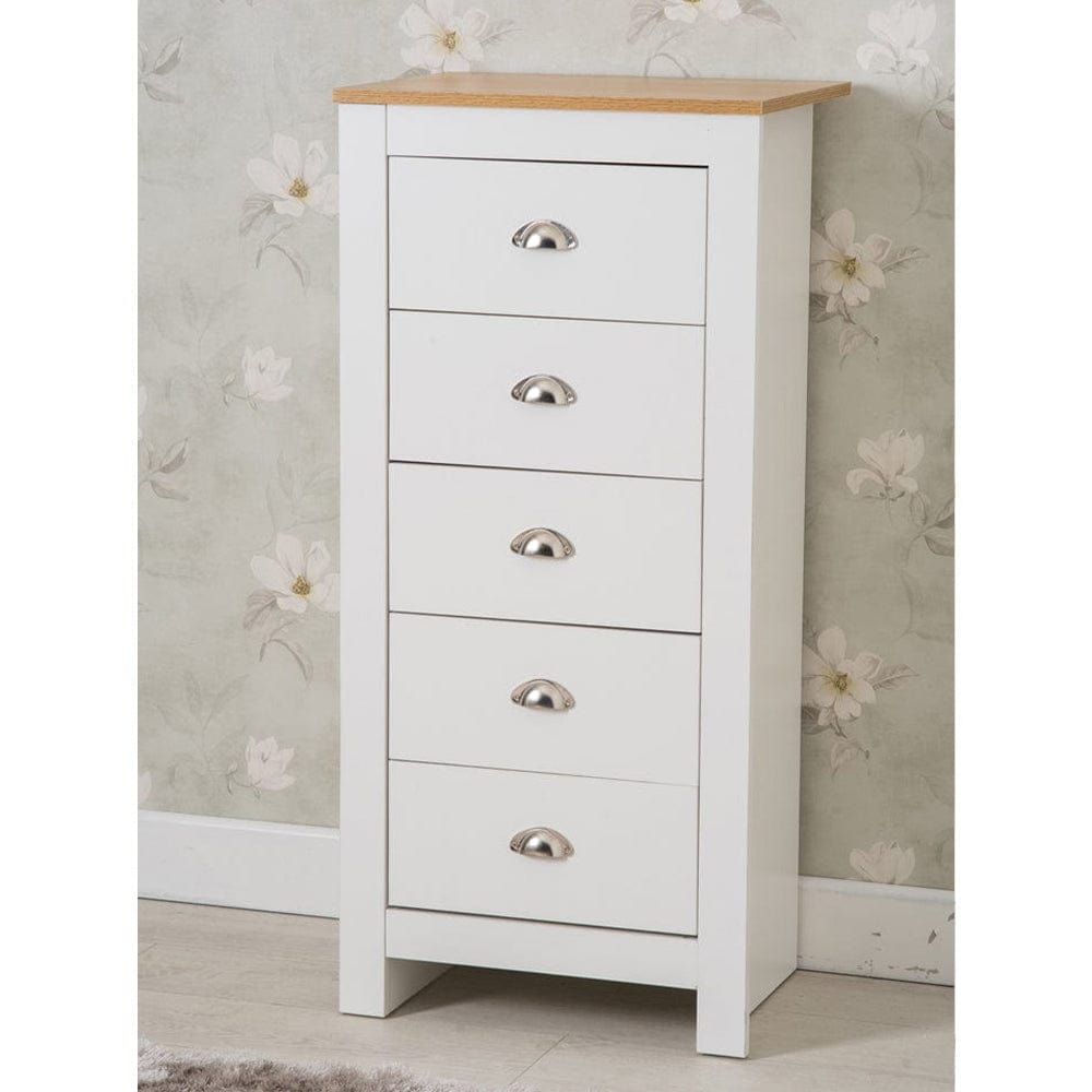 Heritage 5 Drawer Tall Chest Storage Cabinet