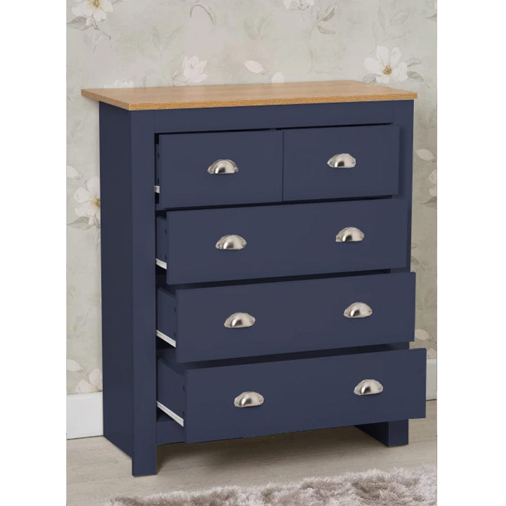 Heritage 3+2 Chest Of Drawers Storage Cabinet
