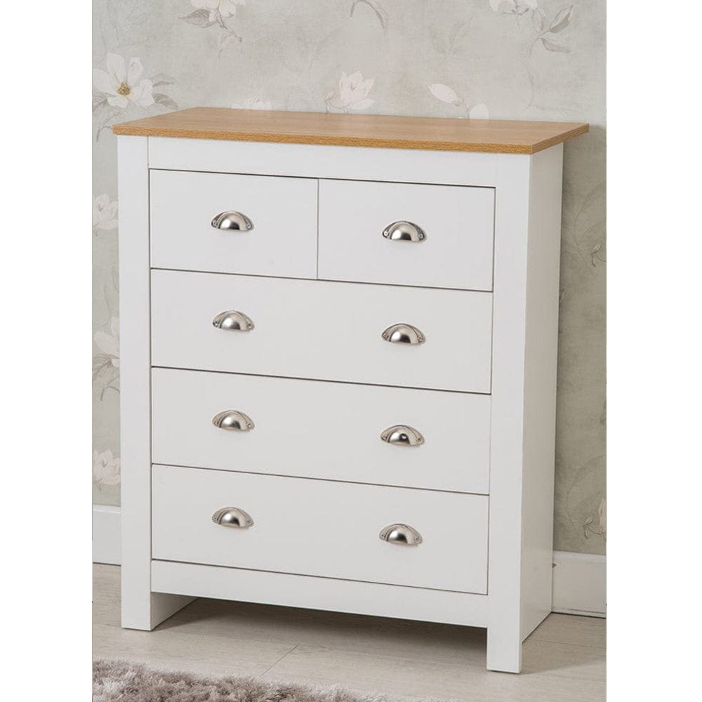 Heritage 3+2 Chest Of Drawers Storage Cabinet