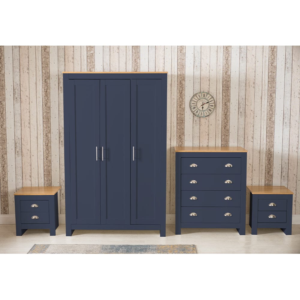 Heritage 4 Piece Bedroom Furniture Set Wardrobe Chest Bedside Table
