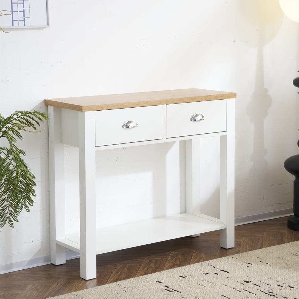 Heritage Hallway Console Table Sideboard With 2 Drawers