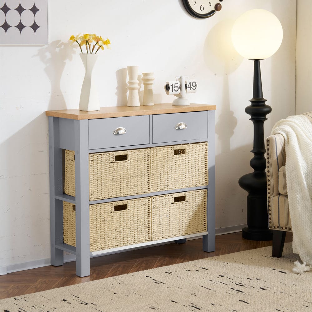 Heritage Hallway Console Table Sideboard With 2 Drawers