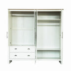 Heritage 4 Door 2 Drawer Mirrored Wardrobe