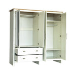 Heritage 4 Door 2 Drawer Mirrored Wardrobe