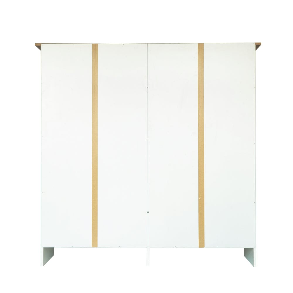 Heritage 4 Door 2 Drawer Mirrored Wardrobe