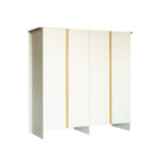 Heritage 4 Door 2 Drawer Mirrored Wardrobe