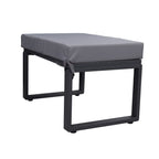 Hamburg Outdoor 9-Seater Garden Modular Steel Dining Set With Fire Pit Table