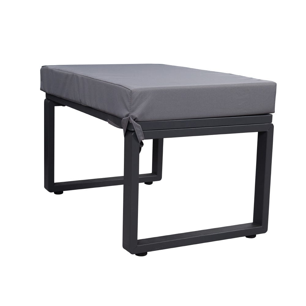 Hamburg Outdoor 9-Seater Garden Modular Steel Dining Set With Fire Pit Table