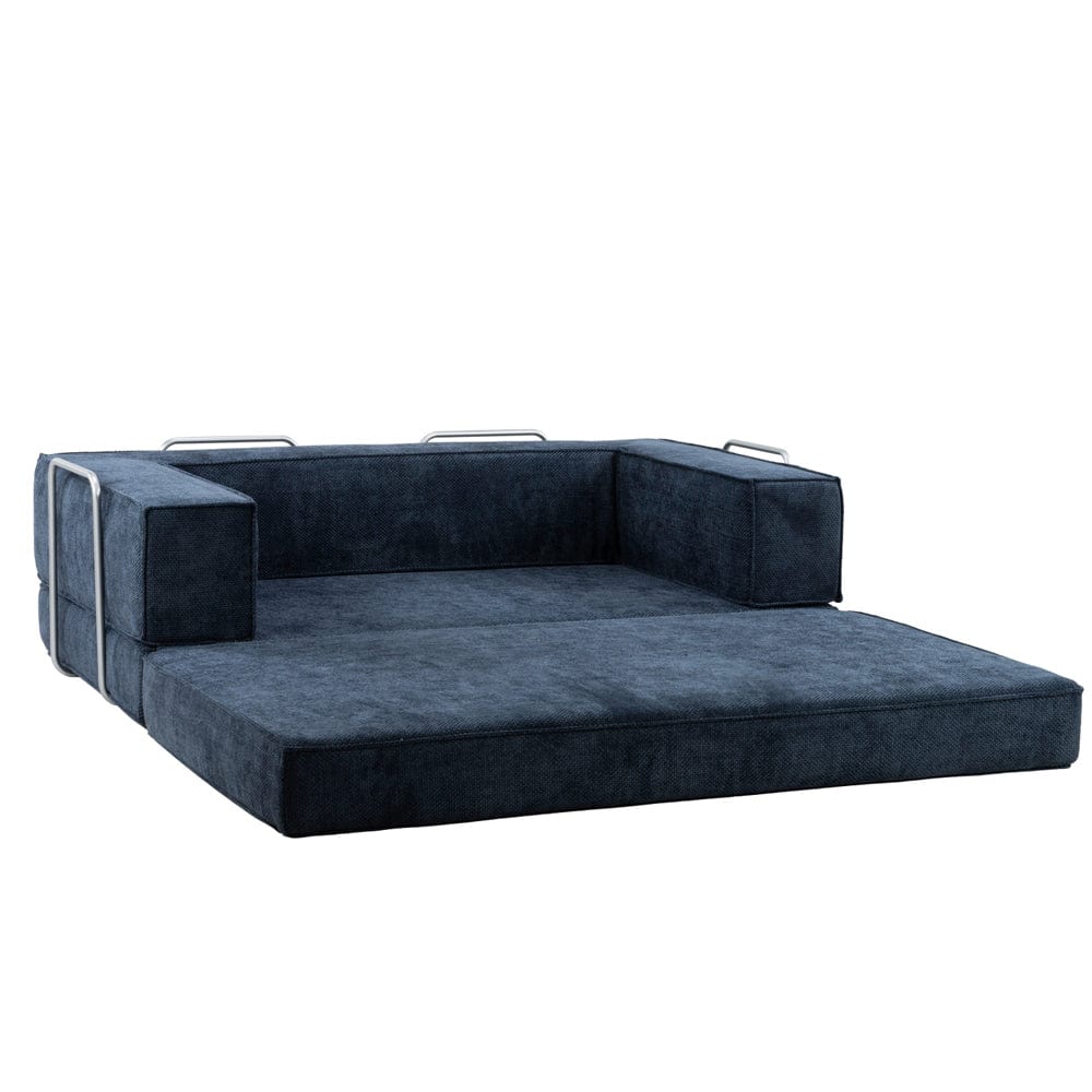 Hugspacee Velvet Compressed Daybed Upholstered Lounge Sofa