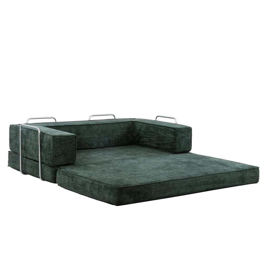 Hugspacee Velvet Compressed Daybed Upholstered Lounge Sofa