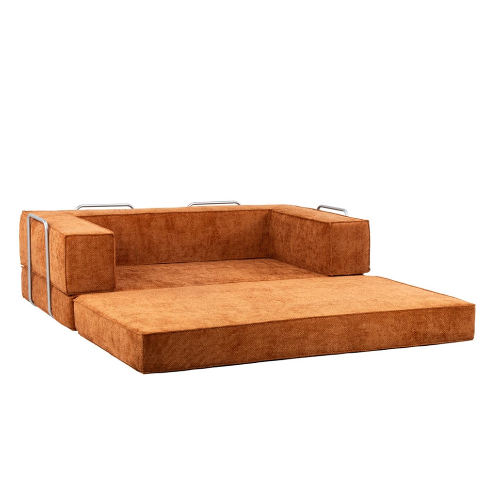 Hugspacee Velvet Compressed Daybed Upholstered Lounge Sofa