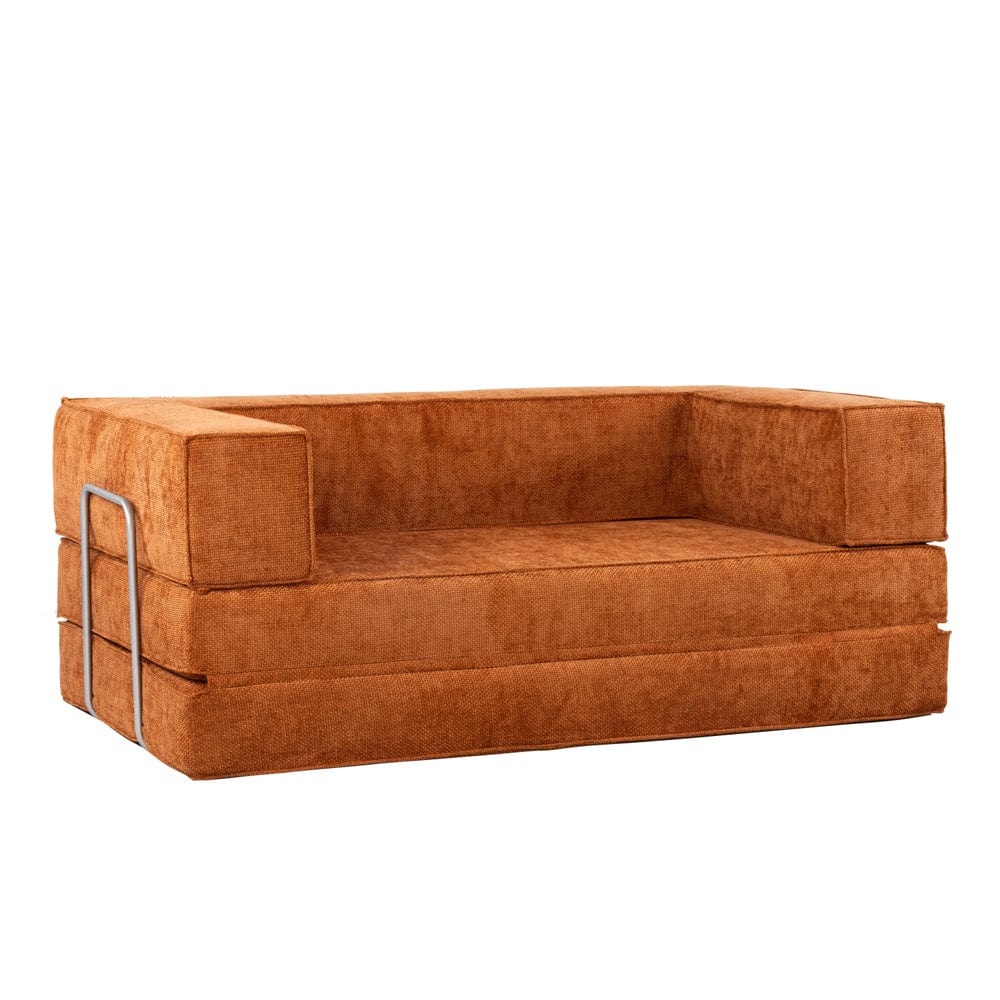 Hugspacee Velvet Compressed Daybed Upholstered Lounge Sofa