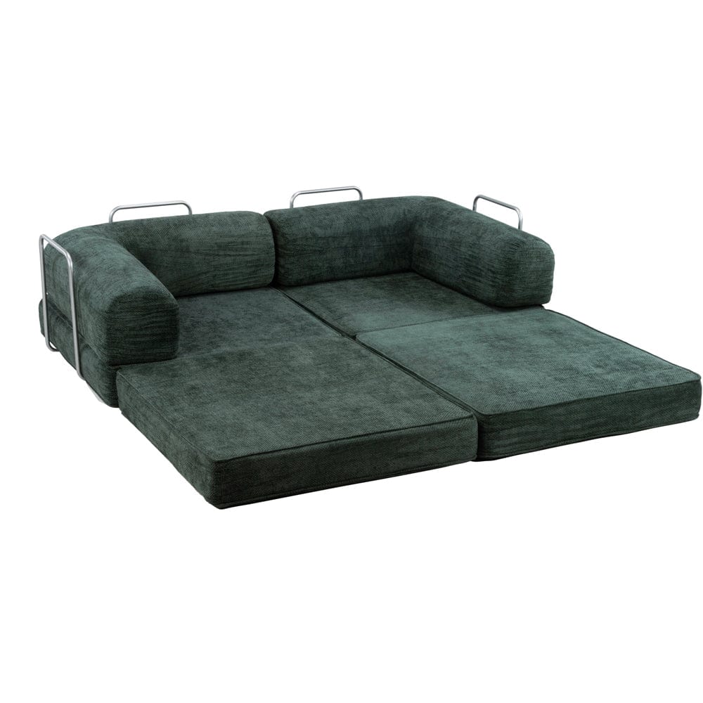 Hugspacee Velvet Compressed Daybed Large Lounge Sofa