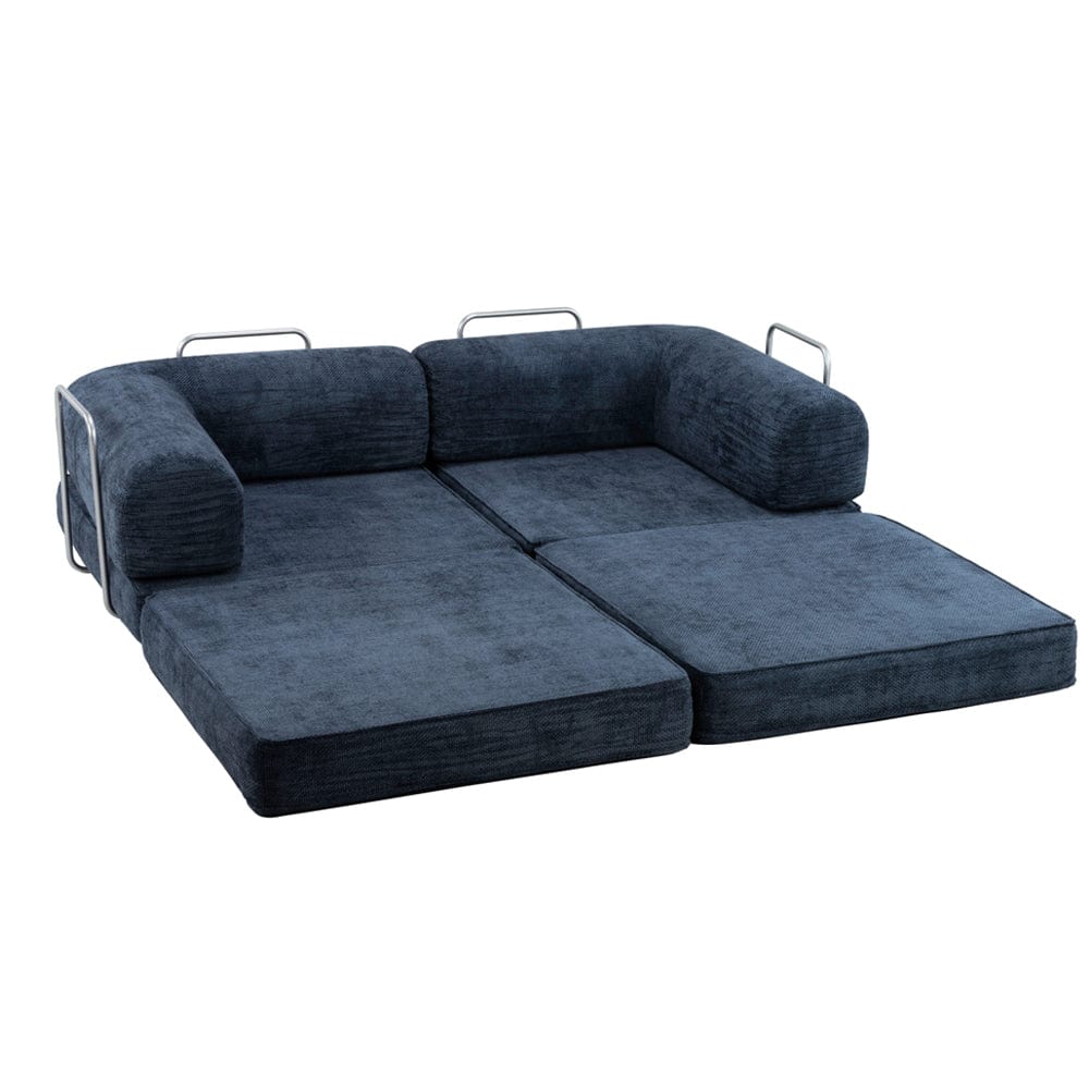 Hugspacee Velvet Compressed Daybed Large Lounge Sofa