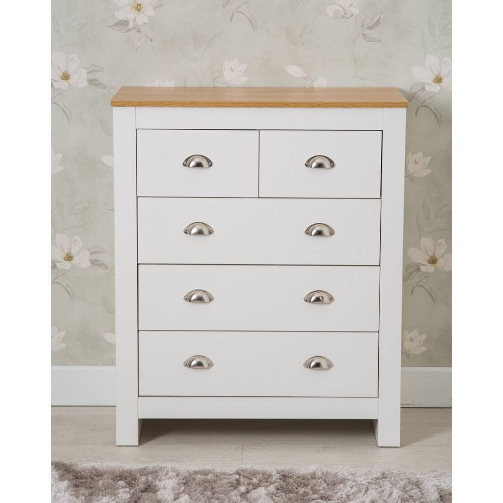 Heritage 3 Piece Chest and Bedside Tables Set In White