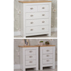 Heritage 3 Piece Chest and Bedside Tables Set In White
