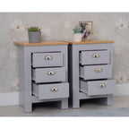 Heritage Grey Four Piece Bedroom Set Chests and Bedsides